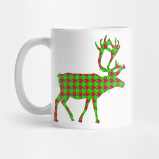 CHRISTMAS Reindeer Red And Green Mug